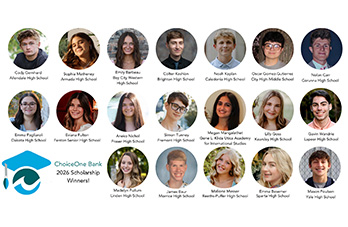 ChoiceOne Bank Awards Scholarships to 19 High School Seniors