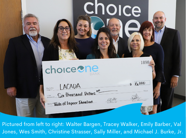 Pictured from left to right Walter Bargen, Tracey Walker, Emily Barber, Val Jones, Wes Smith, Christine Strasser, Sally Miller, Michael J. Burke Jr.